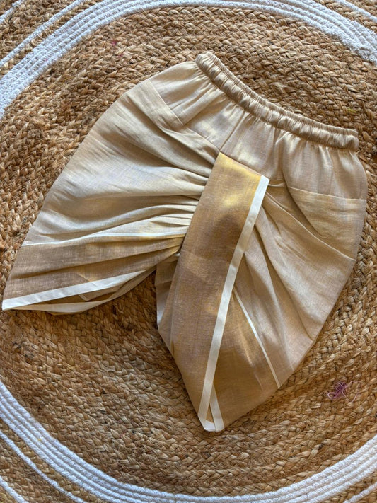 Kerala kasavu Gold dhoti baby boy ethnic bottom wear