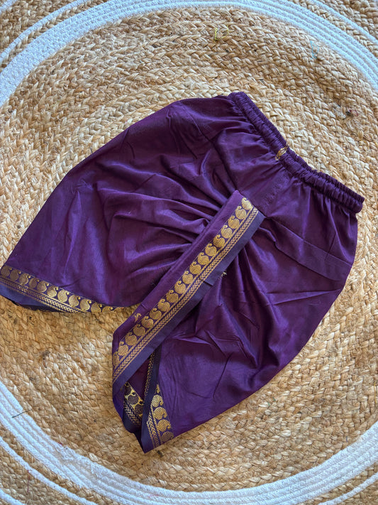Deep Wine dhoti baby boy ethnic bottom wear