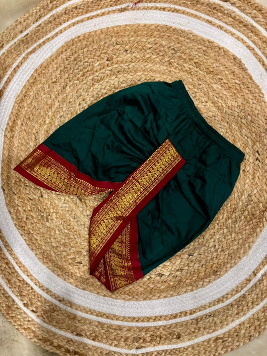 Green with maroon dhoti baby boy ethnic bottom wear