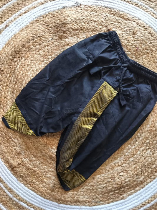 Black dhoti diamond  baby boy ethnic bottom wear