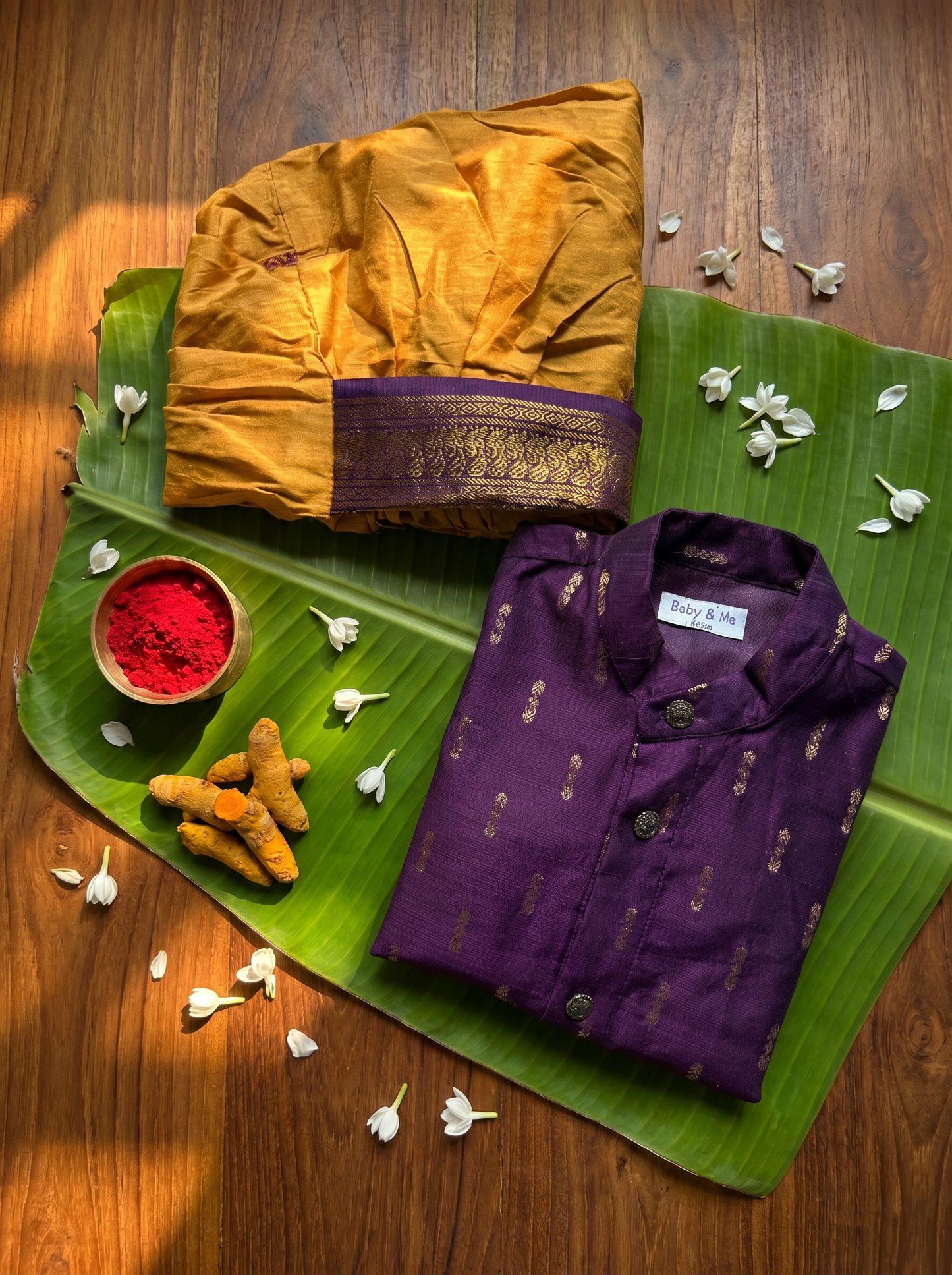 Dark Wine kurta and mustard yellow Dhoti for Boys – Traditional Ethnic Wear for Baby Boy