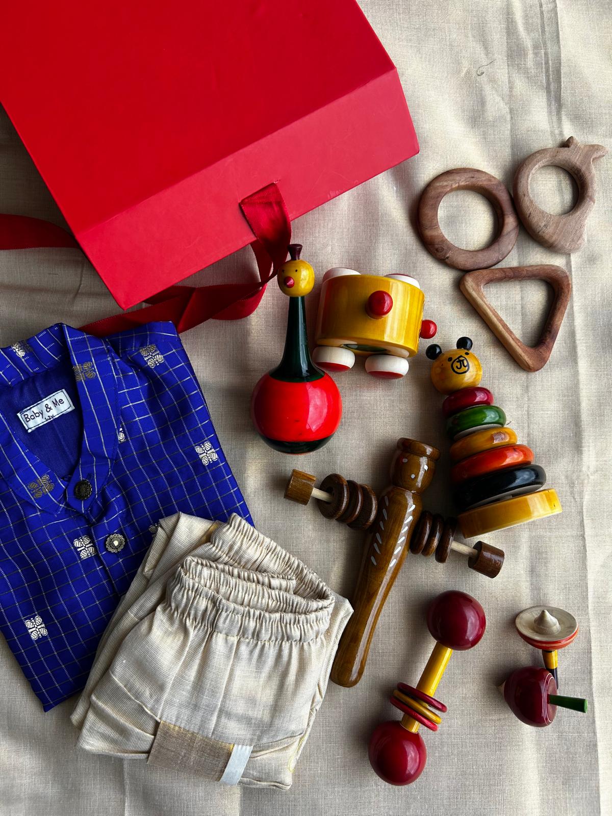 Heritage Gift Box for Baby Boy for 1st Birthday/ New Born Gift / 6th months birthday gift - BLUE