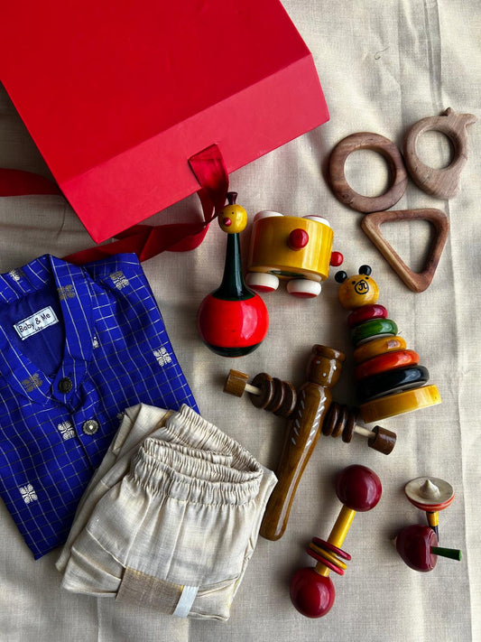 Heritage Gift Box for Baby Boy for 1st Birthday/ New Born Gift / 6th months birthday gift - BLUE