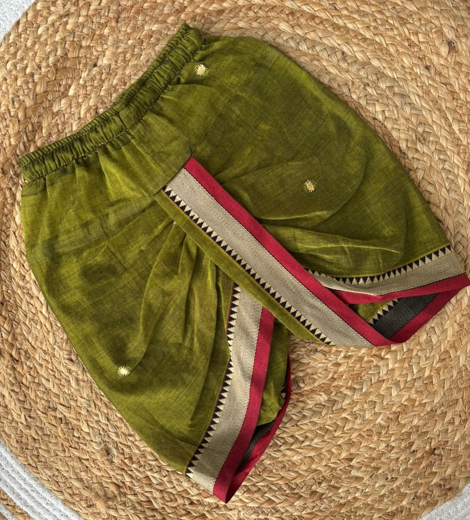 Parrot green baby boy ethnic bottom wear