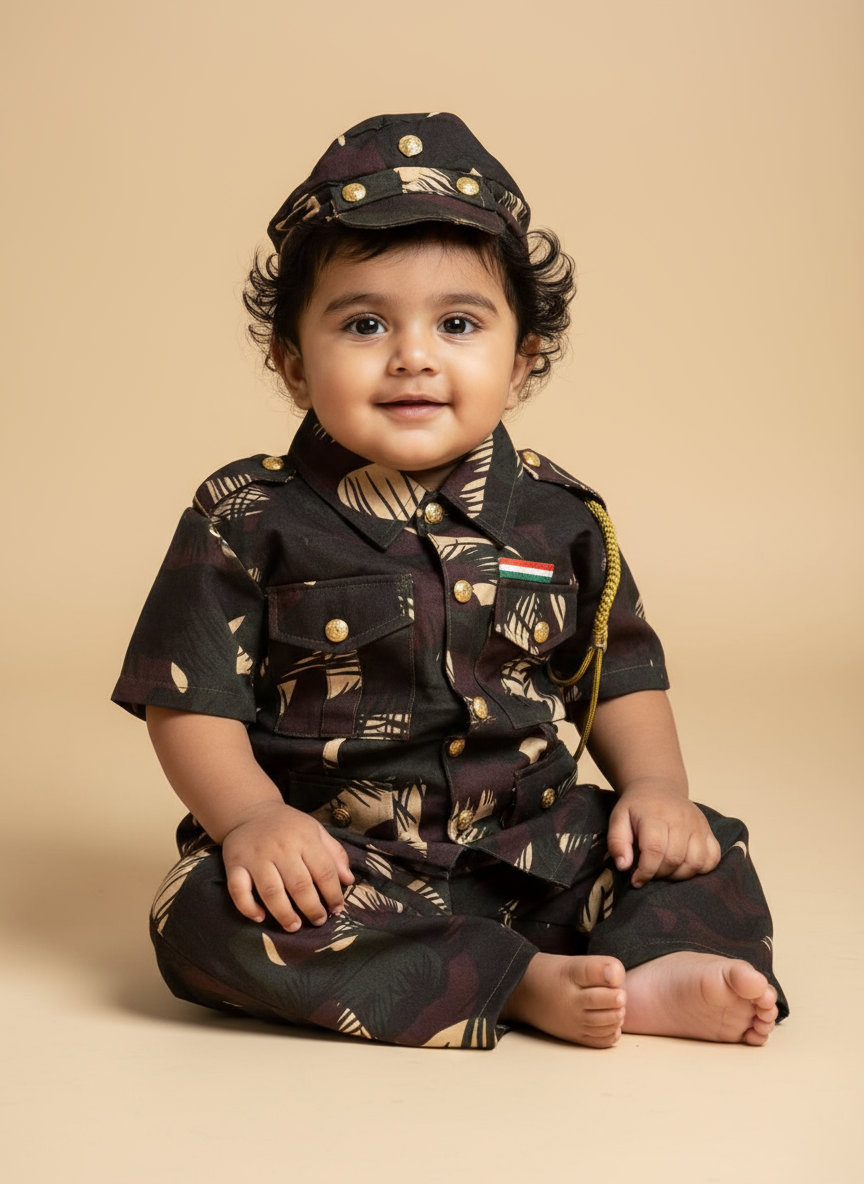 Indian Army Dress for boy - Fancy Dress Costume for Kids