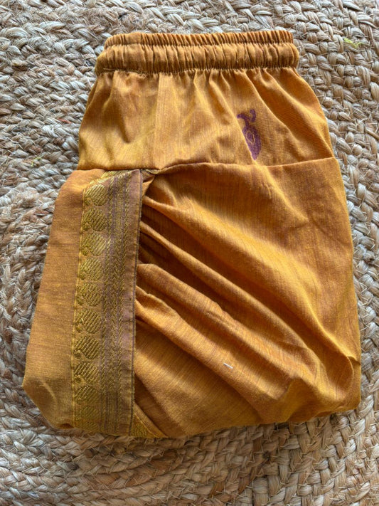 Mustard yellow dhoti baby boy ethnic bottom wear