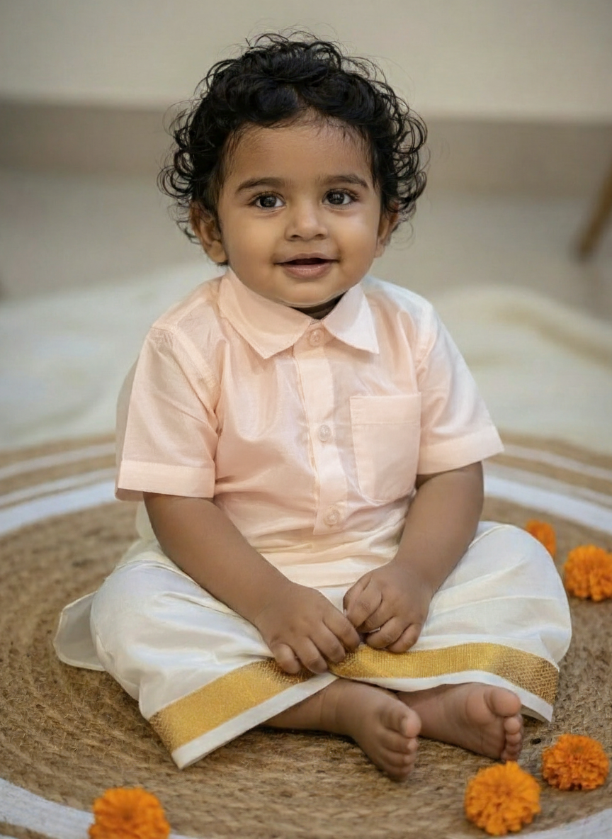 Coral - Shirt Vesti Semi-Silk for Baby Boy