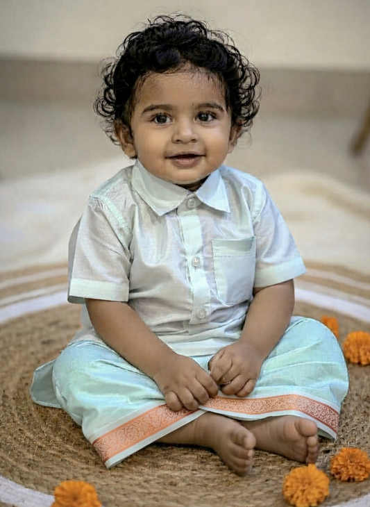 Pista Green - Shirt Vesti Semi-Silk for Baby Boy