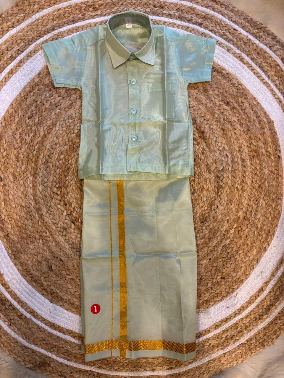 Pista Green - Shirt Vesti Semi-Silk for Baby Boy