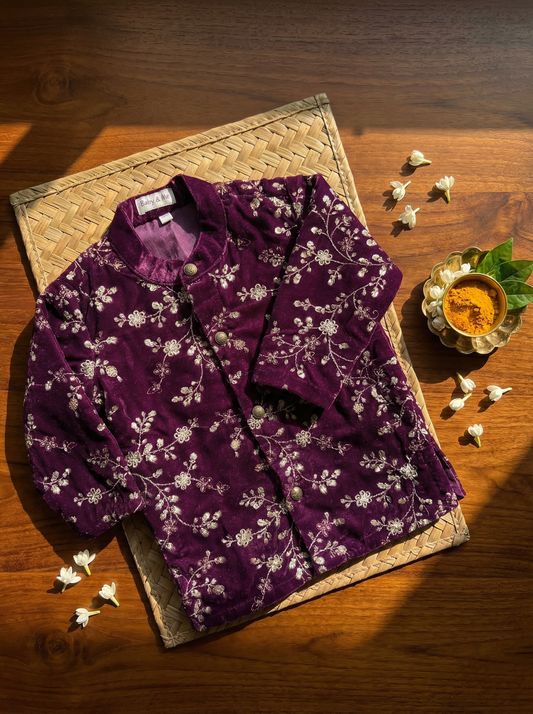 Deep wine Kurta for baby boy ethnic top wear