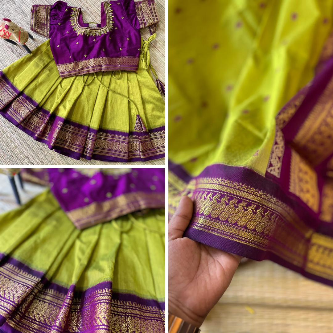 Green and wine - mom and daughter twinning set