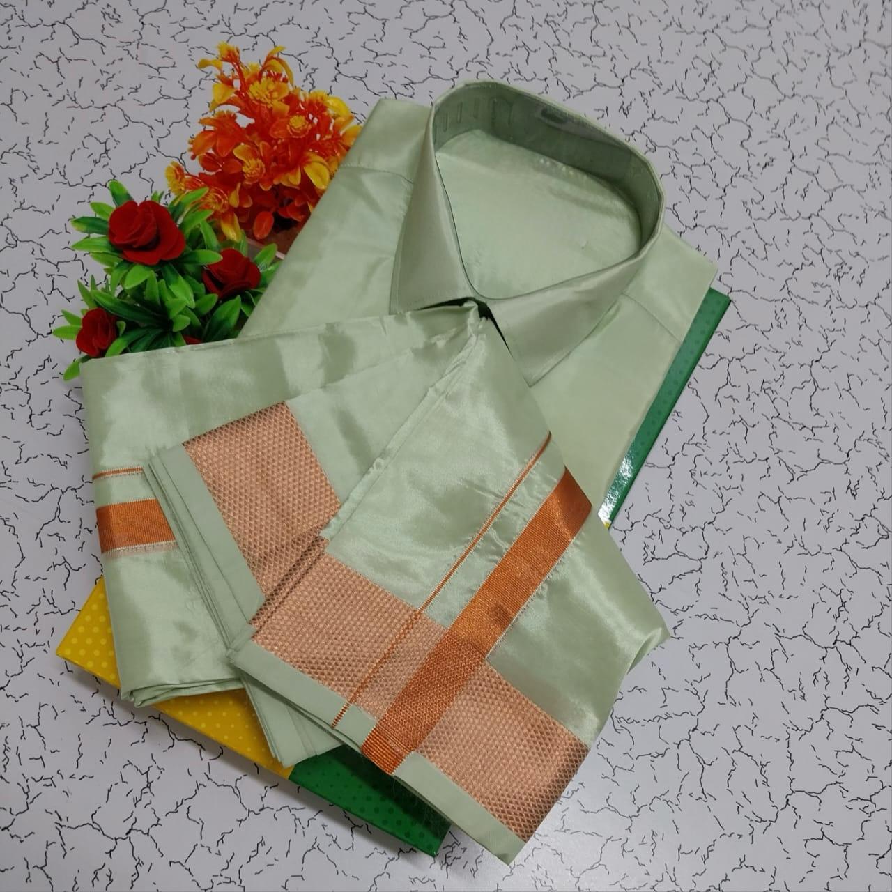 Pista Green - Shirt Vesti Semi-Silk for Men