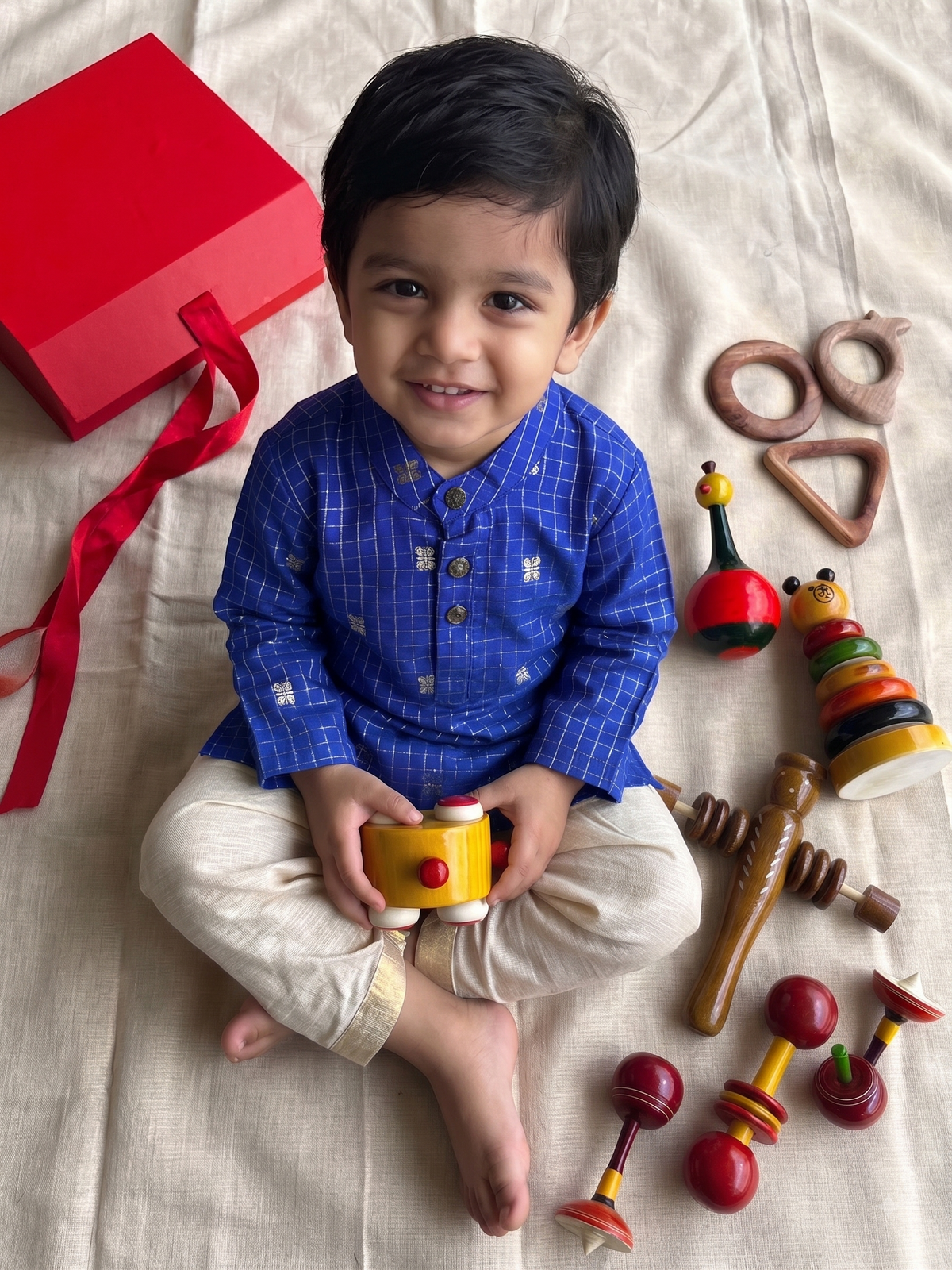 Heritage Gift Box for Baby Boy for 1st Birthday/ New Born Gift / 6th months birthday gift - BLUE