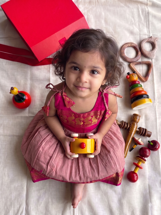 Heritage Gift Box for Baby Girl for 1st Birthday/ New Born Gift / 6th months birthday gift - Pink