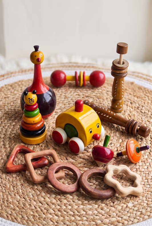 Heritage Gift Box for Baby Girl for 1st Birthday/ New Born Gift / 6th months birthday gift - Toys Only