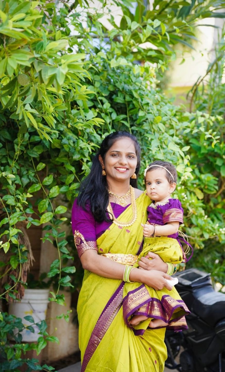 Green and wine - mom and daughter twinning set