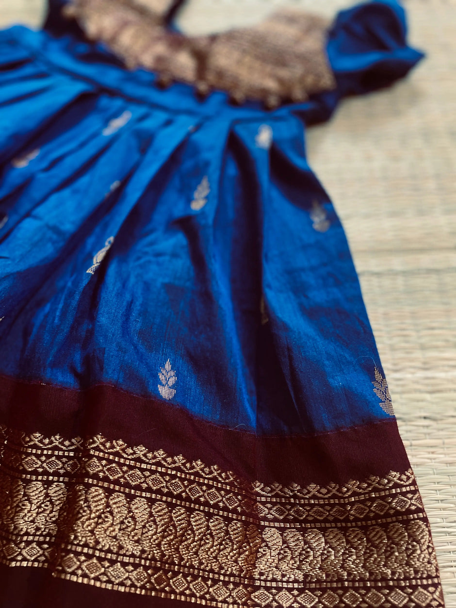 [PreOrder] Maroon Indian Babydoll Dress with Border